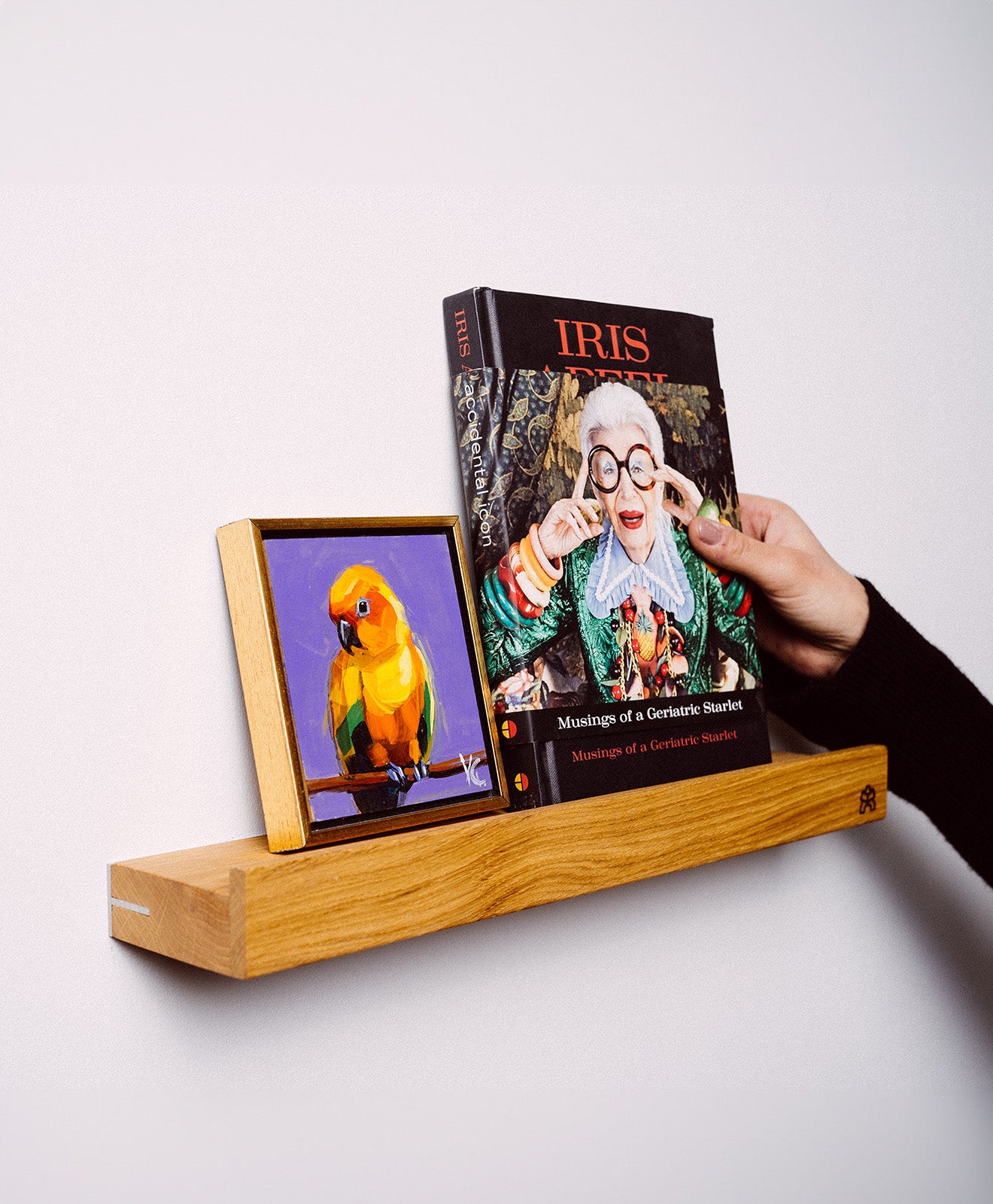 Wandregal Holz Eiche FIERS mit Kante