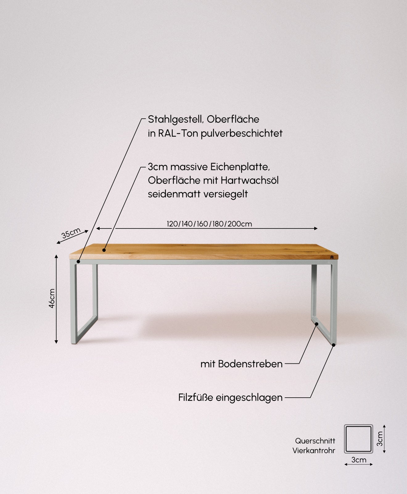 Kawentsmann Bank "Talon" ohne Mittelstrebe - Kawentsmann Digital GmbH