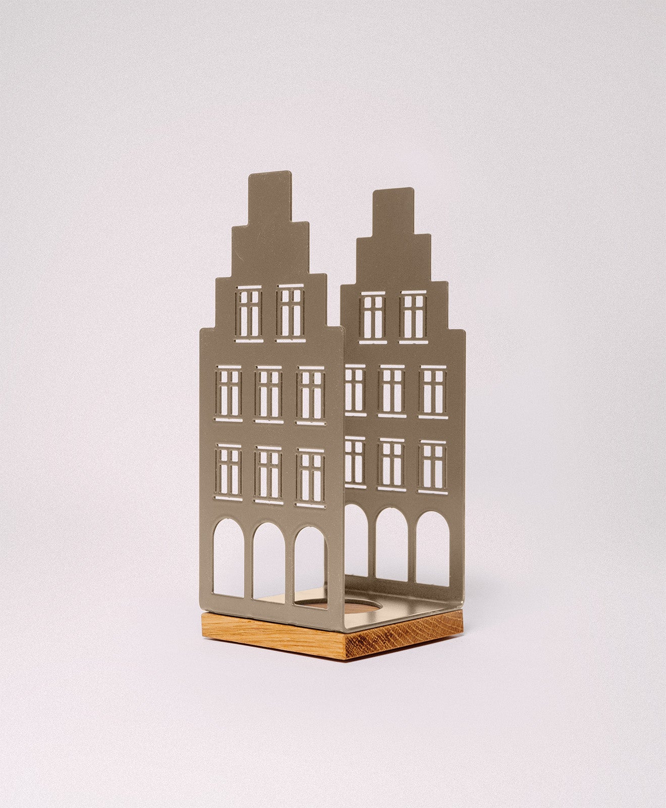 Kawentsmann Windlicht Nobelstrehle Nr. 2 graubeige