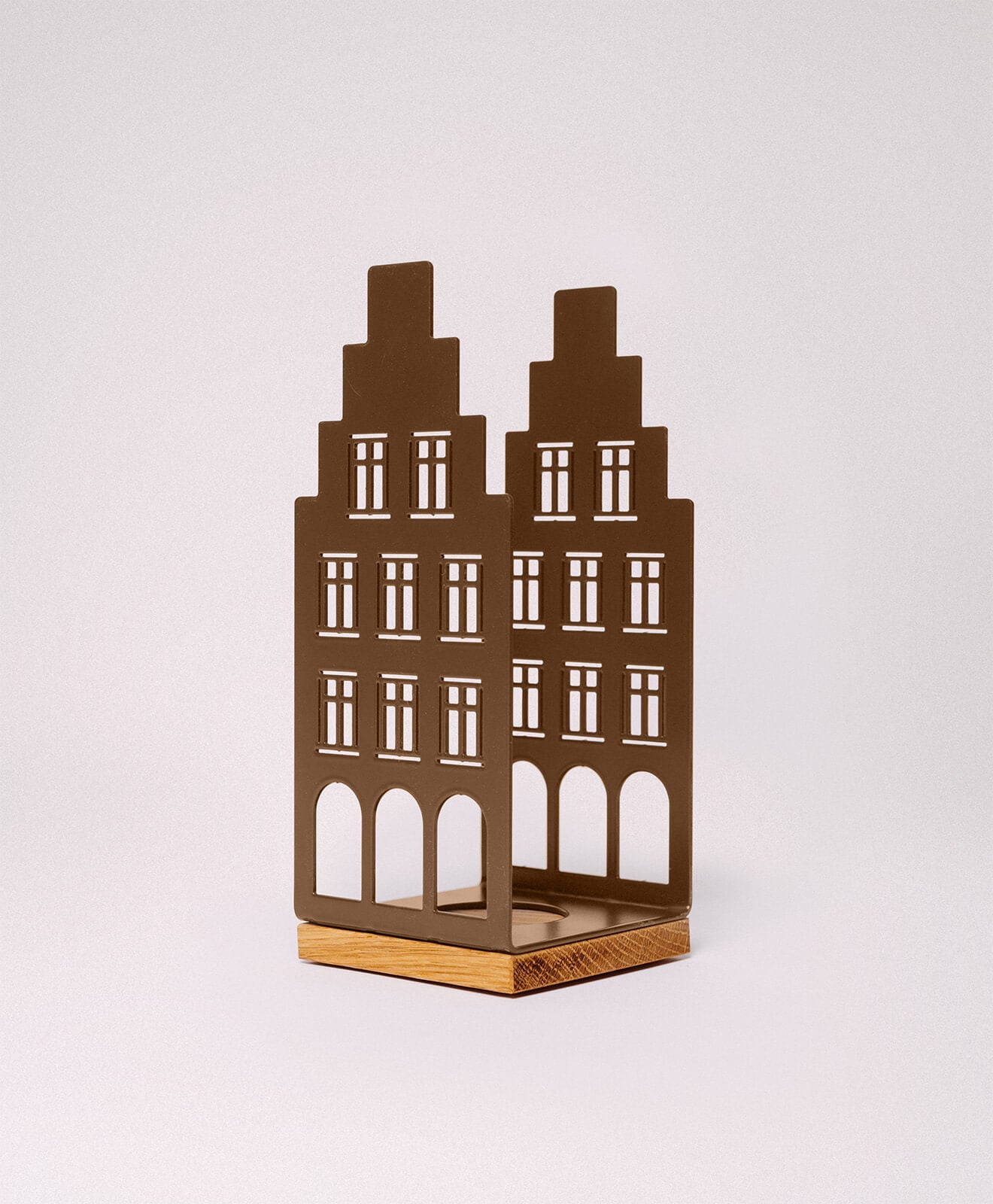 Kawentsmann Windlicht Nobelstrehle Nr. 2 beigebraun