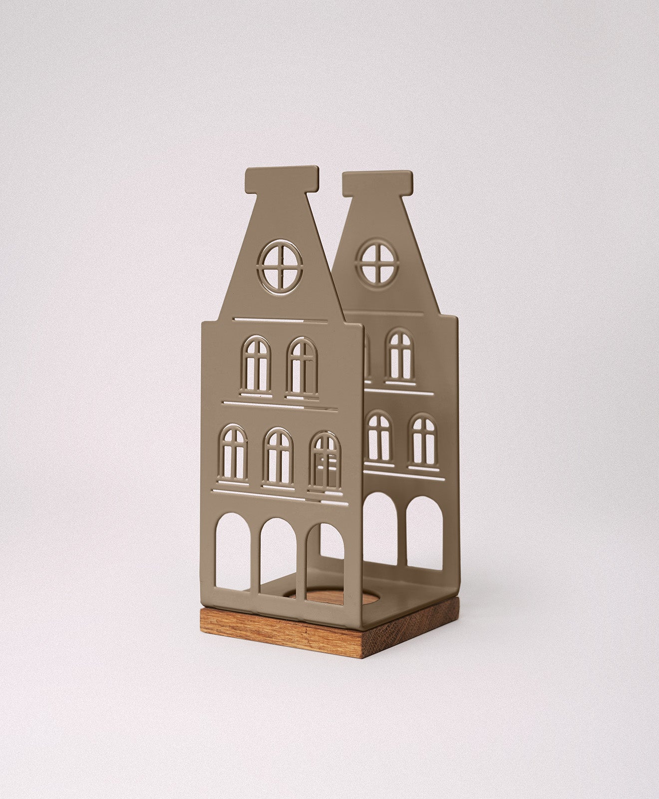 Kawentsmann Windlicht Nobelstrehle Nr. 3 graubeige