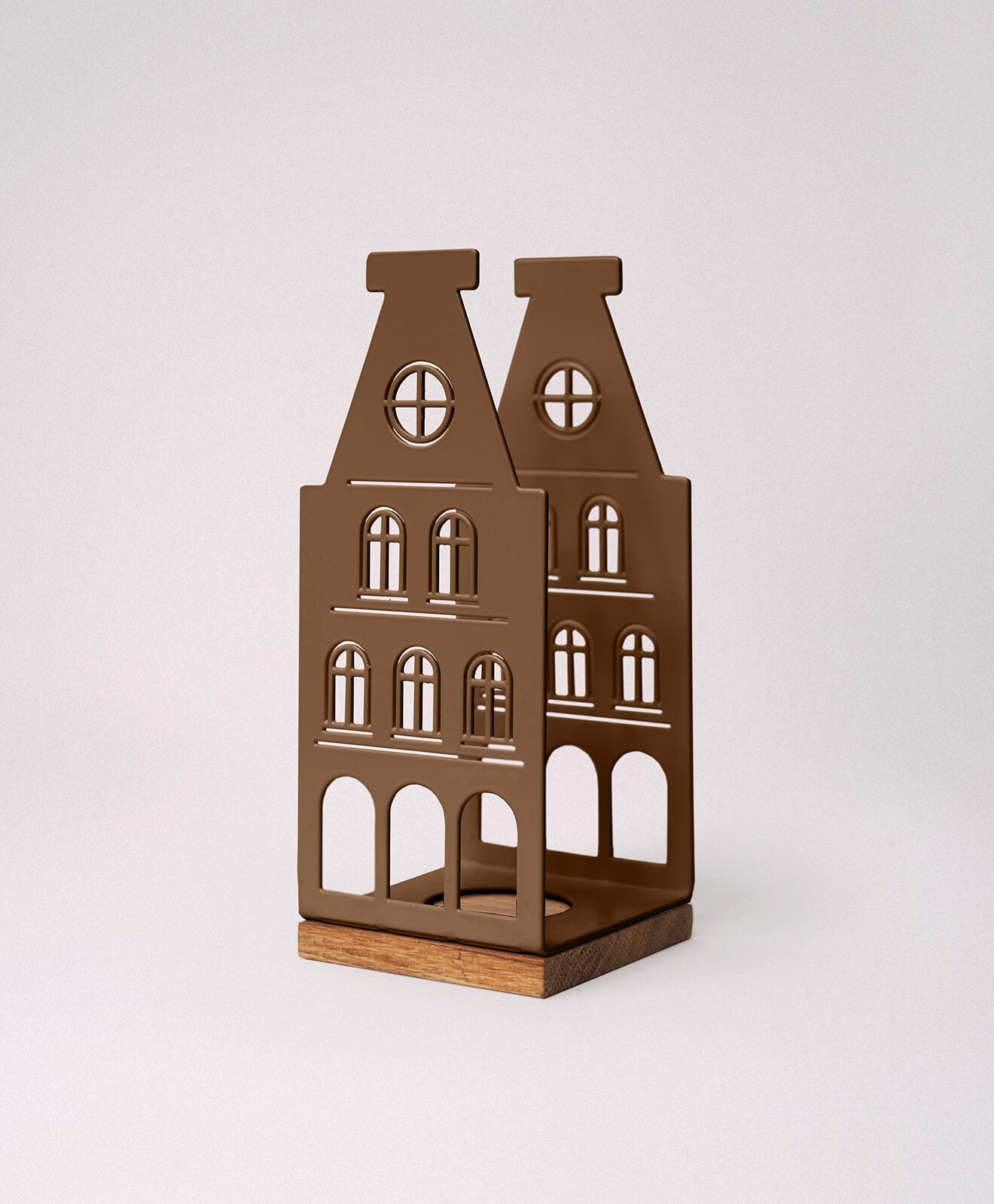 Kawentsmann Windlicht Nobelstrehle Nr. 3 beigebraun