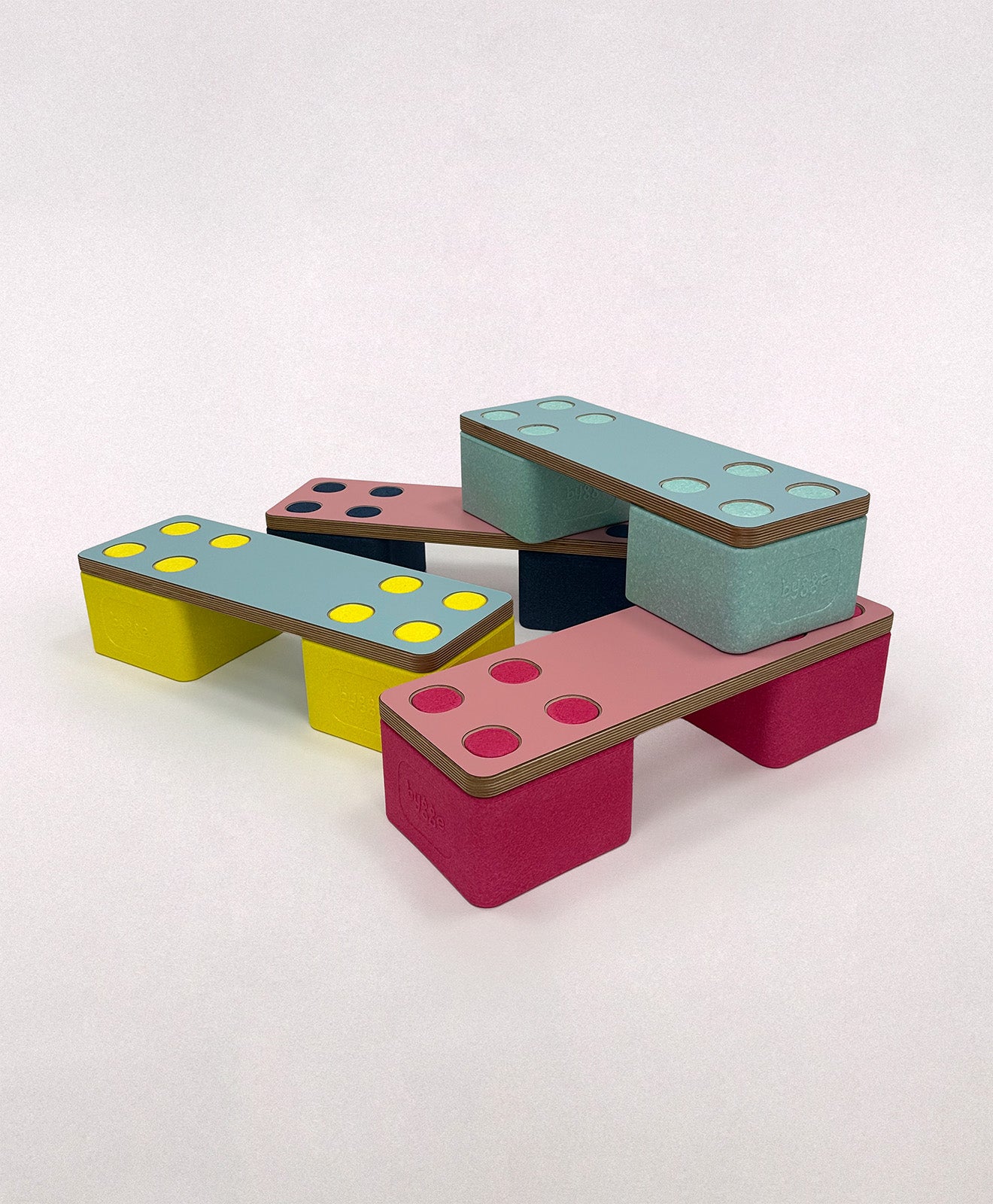 Holzbrett aus HPL-beschichtetem Multiplex passend für die bygge-Bausteine von Kawentsmann