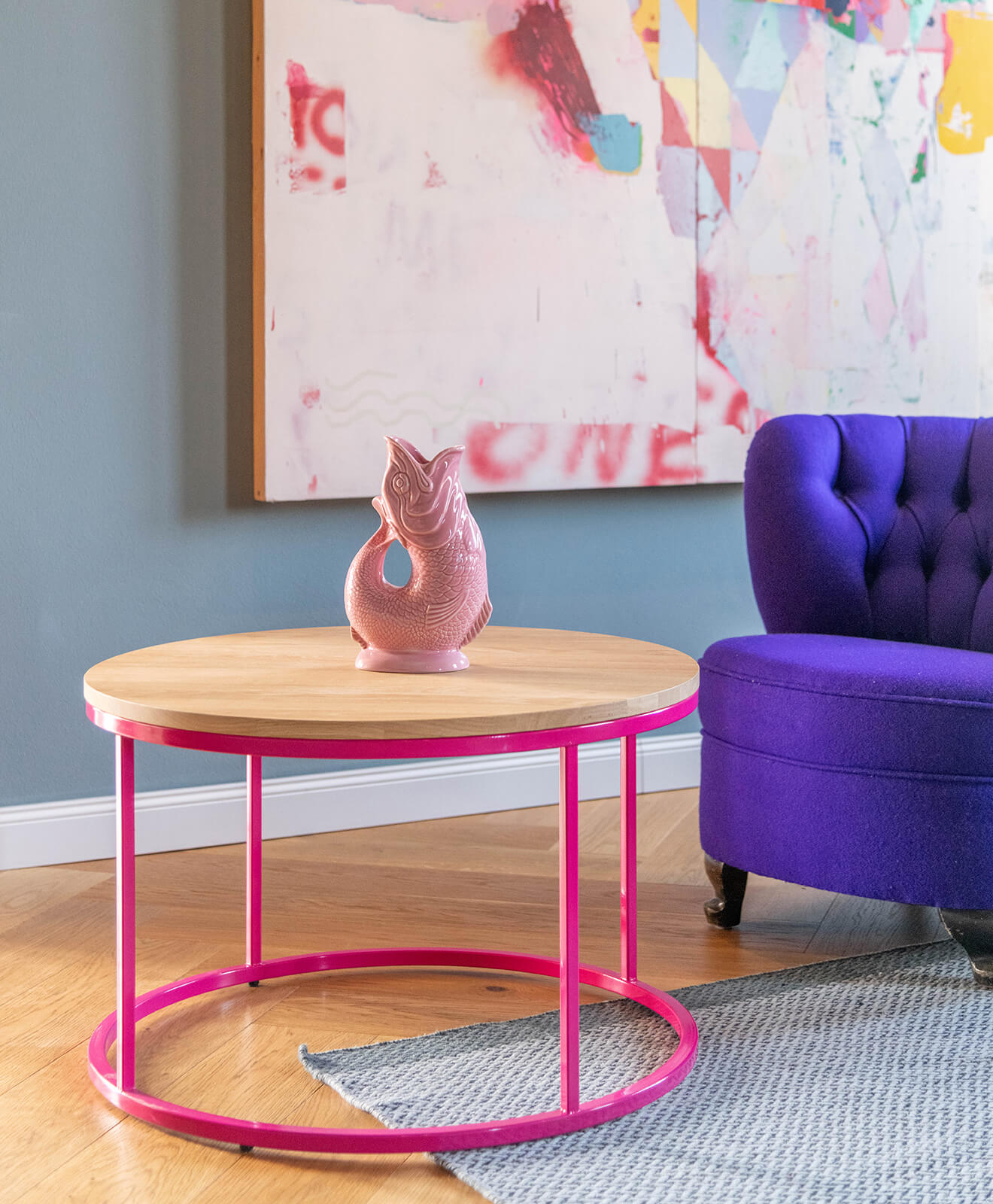 Couchtisch Holz rund TINO von KAWENTSMANN Szenebild