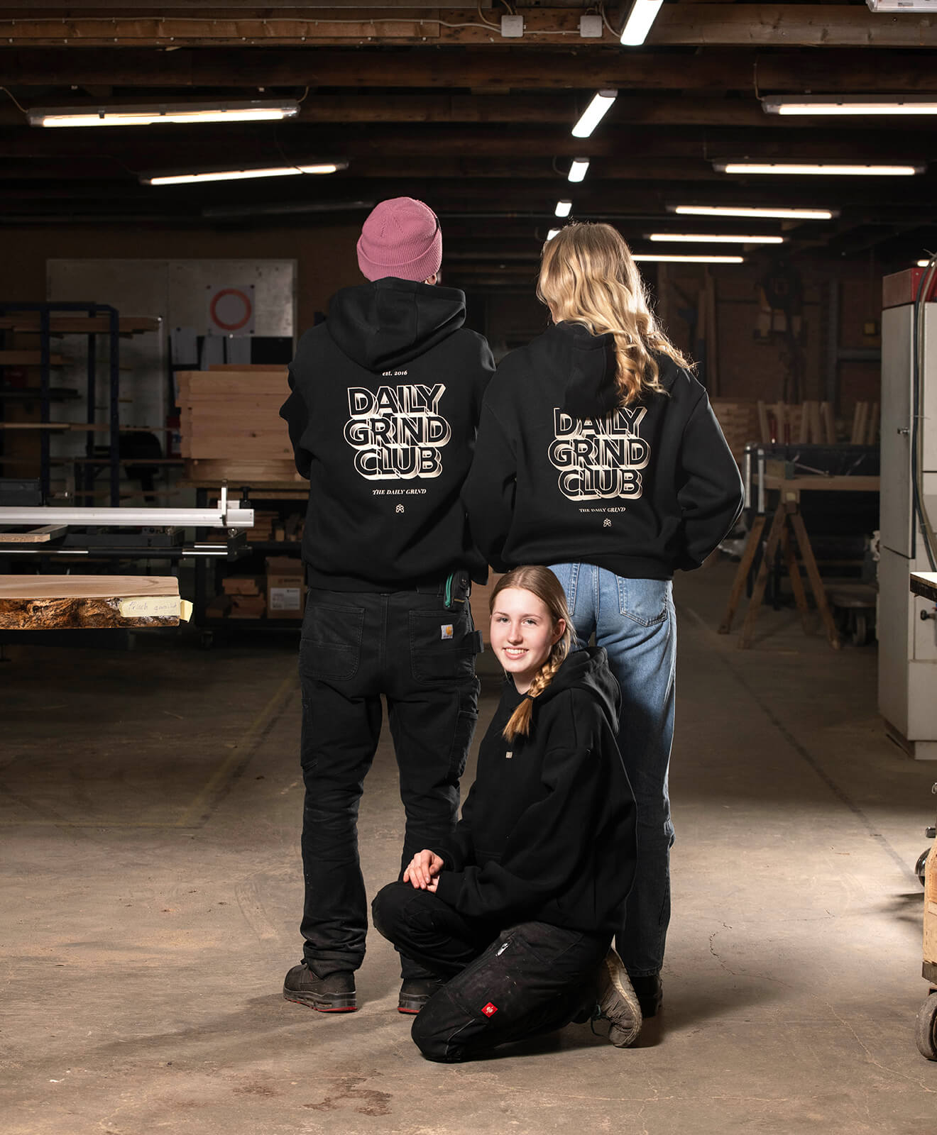 Hoodie Schwarz "Daily Grind"