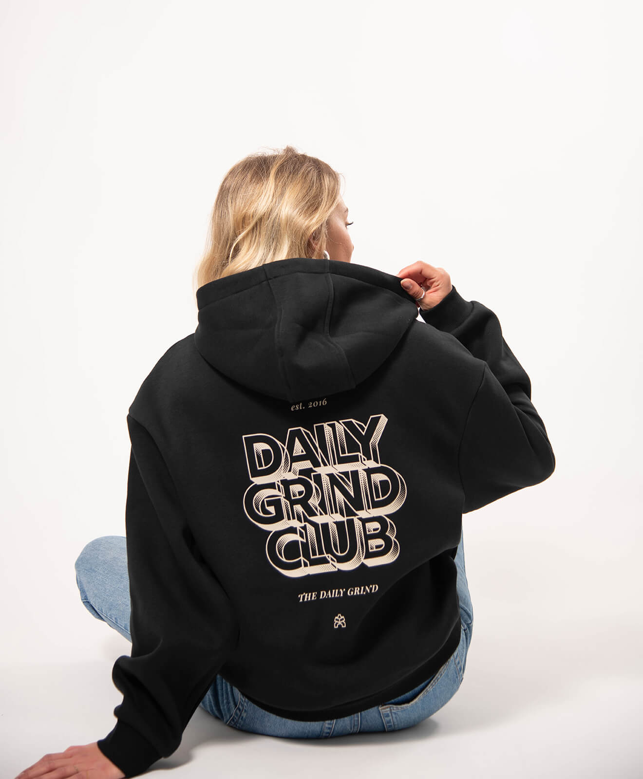 Hoodie Schwarz "Daily Grind"