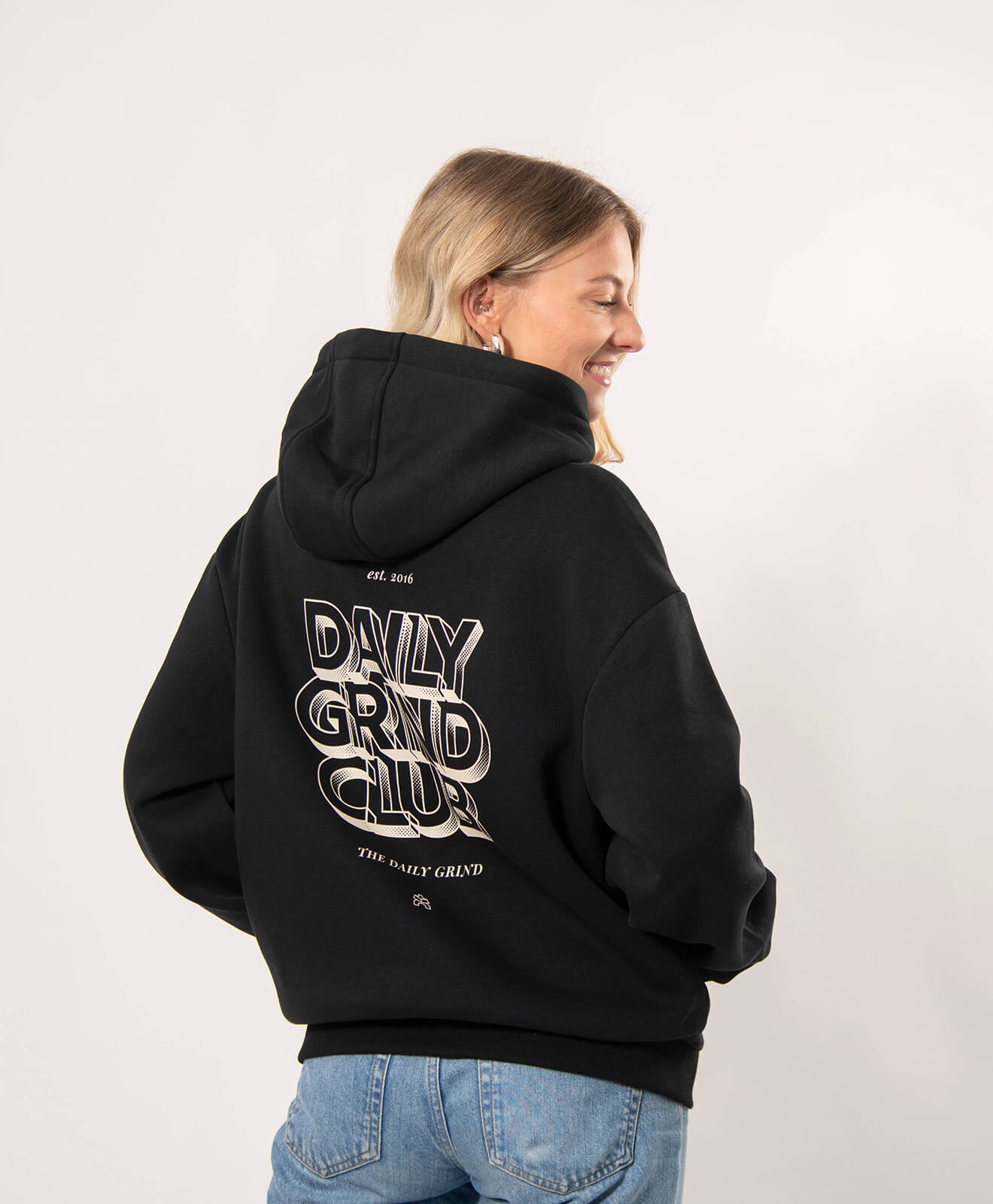 Hoodie Schwarz "Daily Grind"