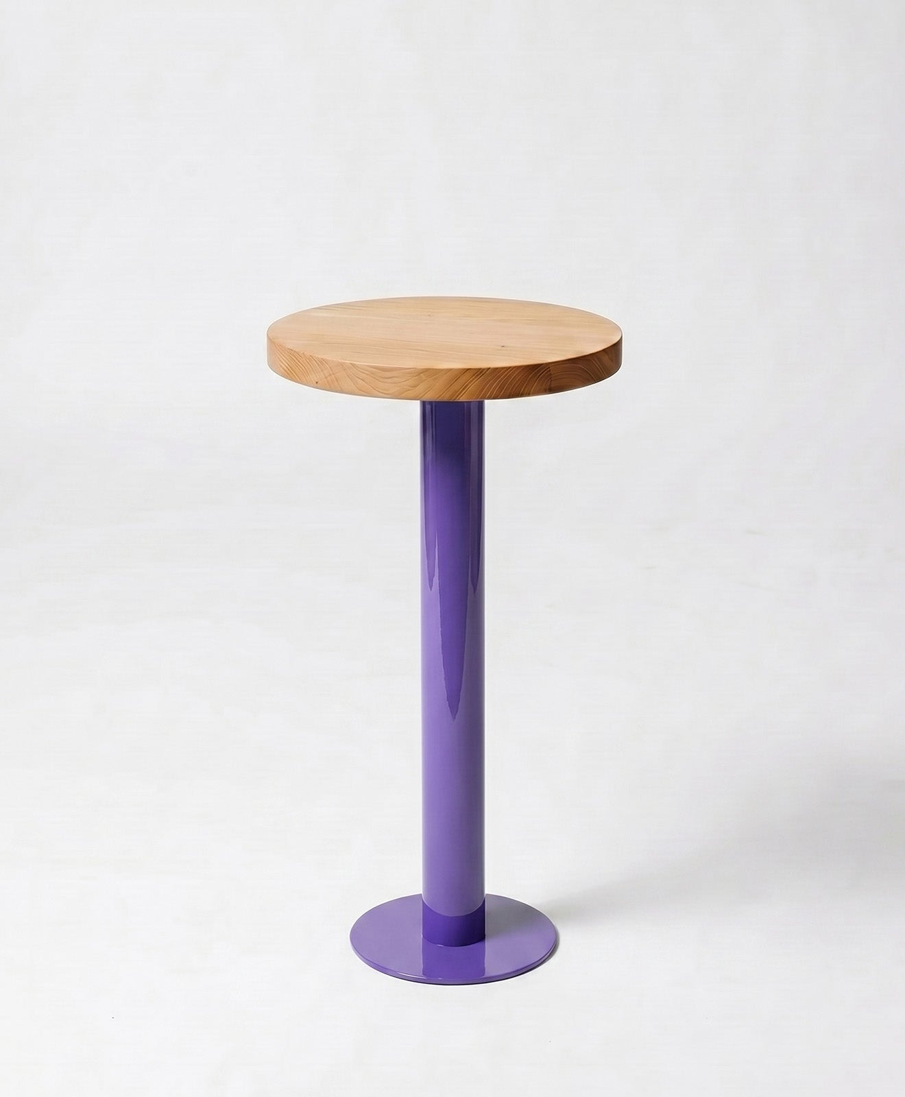 Beistelltisch rund aus Holz & Metall ALBERT