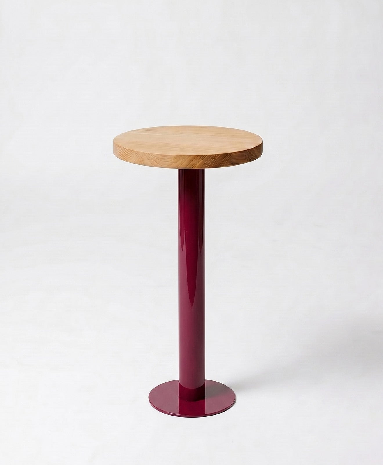 Beistelltisch rund aus Holz & Metall ALBERT