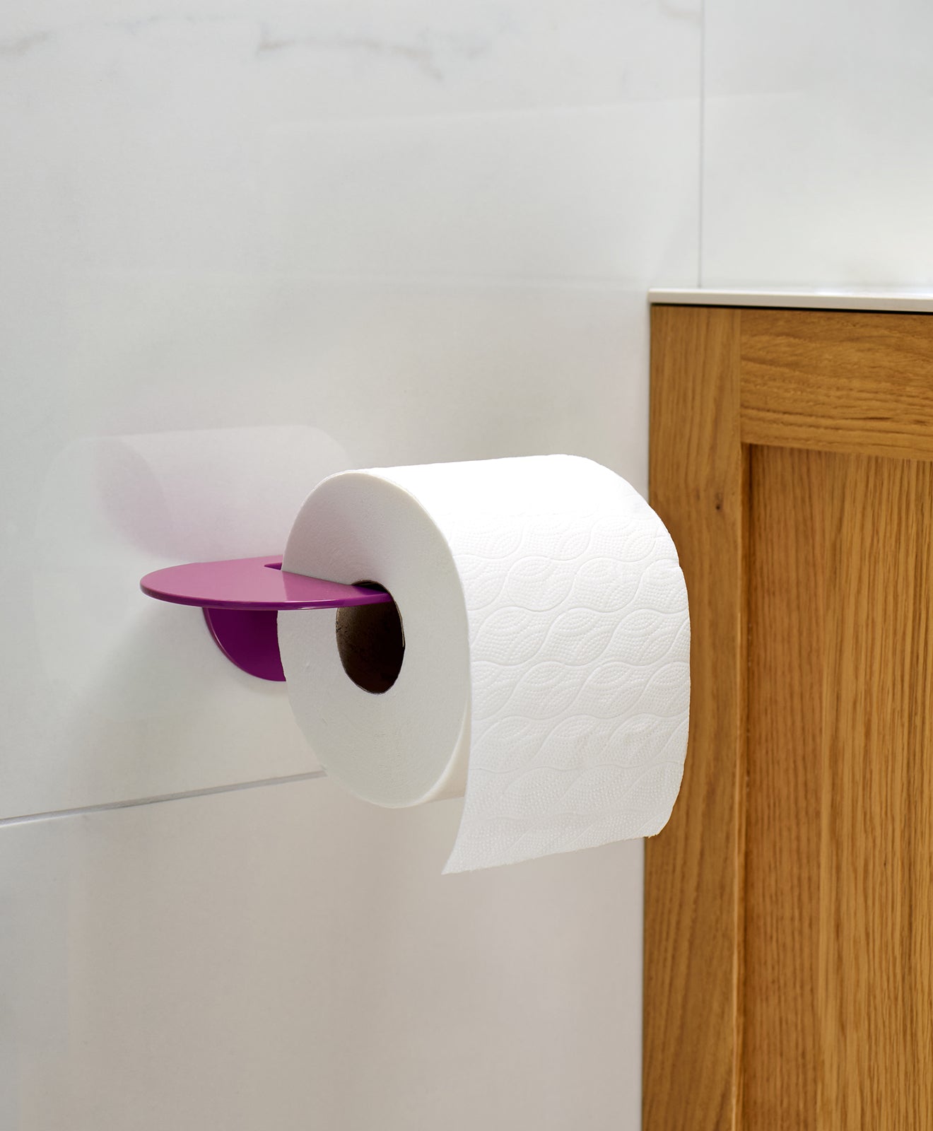 Toilettenpapierhalter ohne Bohren ORBI in Violett