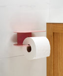 Toilettenpapierhalter ohne Bohren mit Ablage ORBI in Rosa
