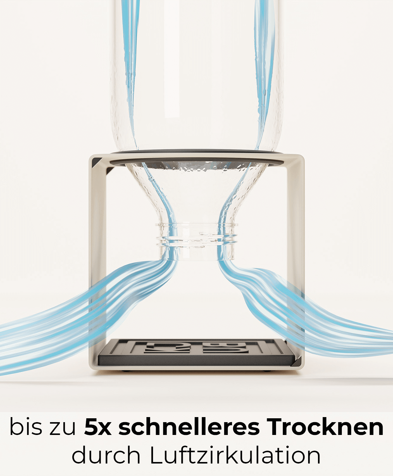 KJUB Flaschenhalter - 5 Mal schnelleres Trocknen durch Luftzirkulation