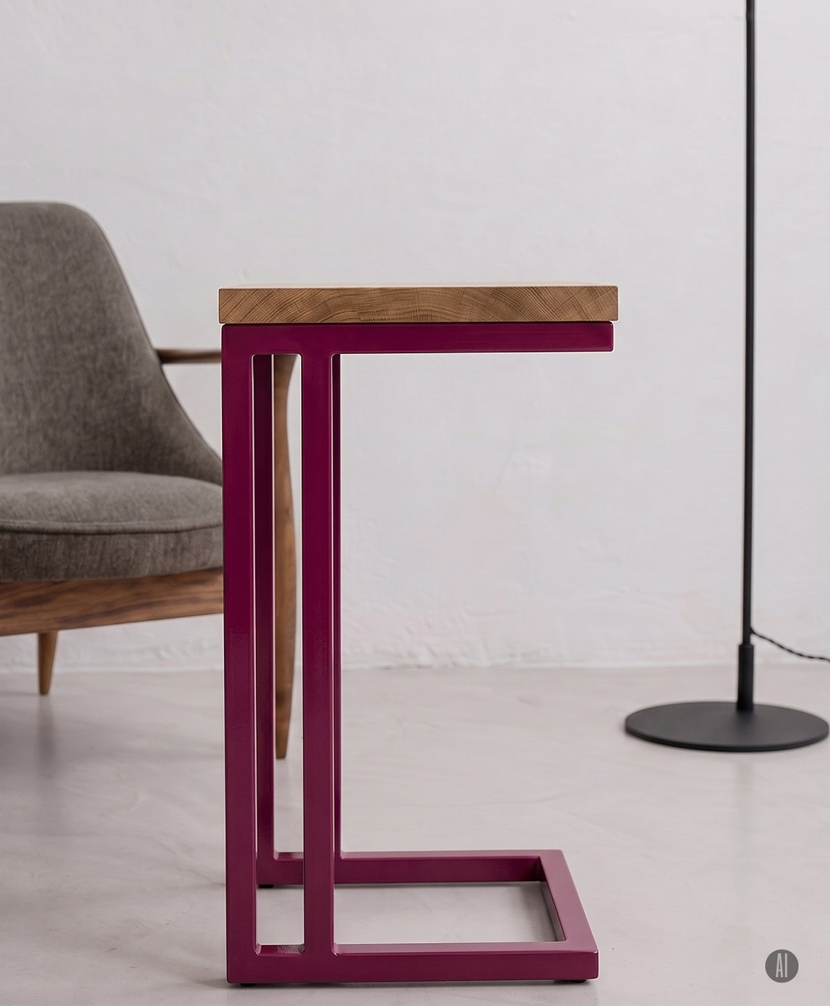 Beistelltisch | Couchtisch aus Holz & Metall ALFONS