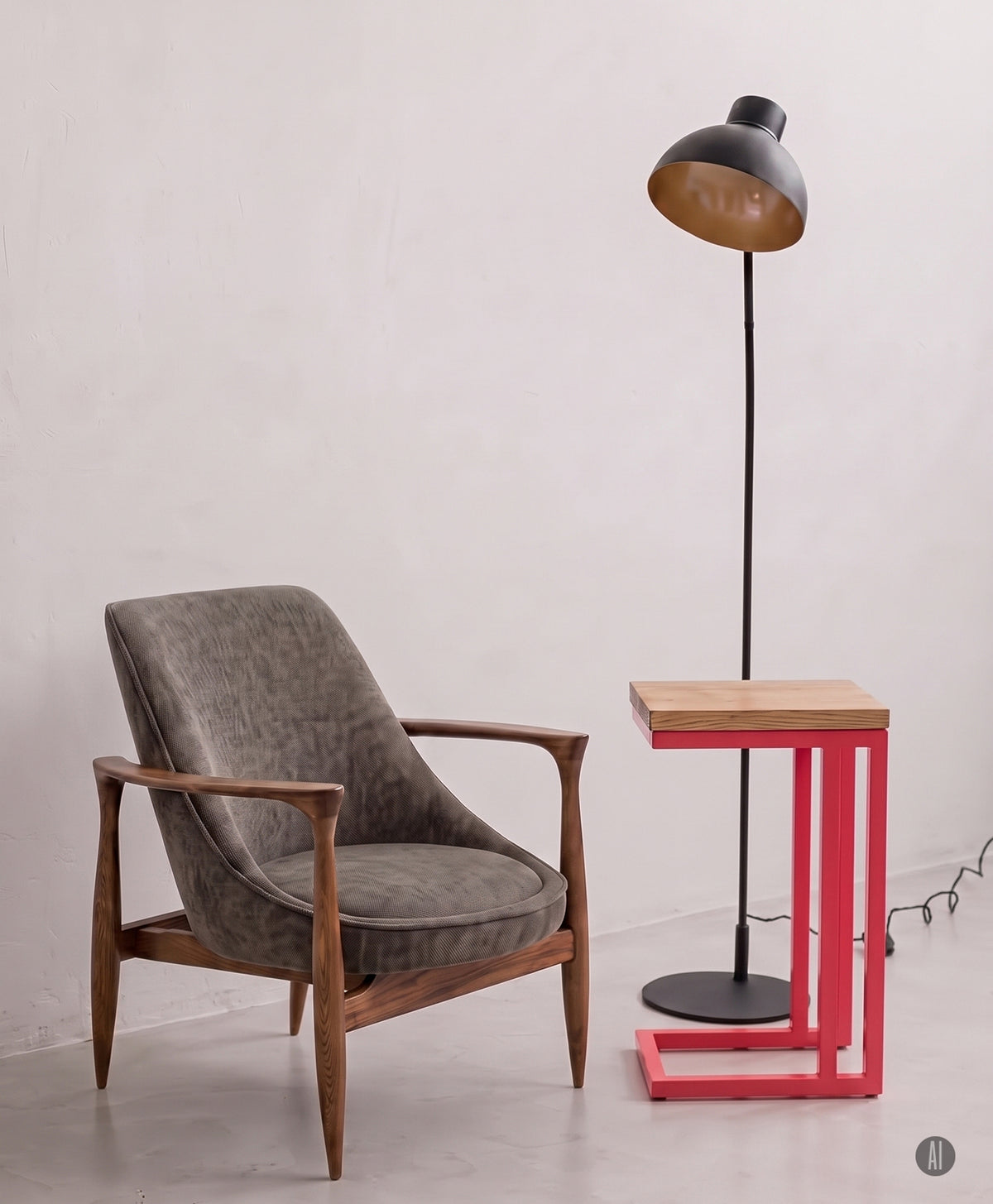 Beistelltisch | Couchtisch aus Holz & Metall ALFONS