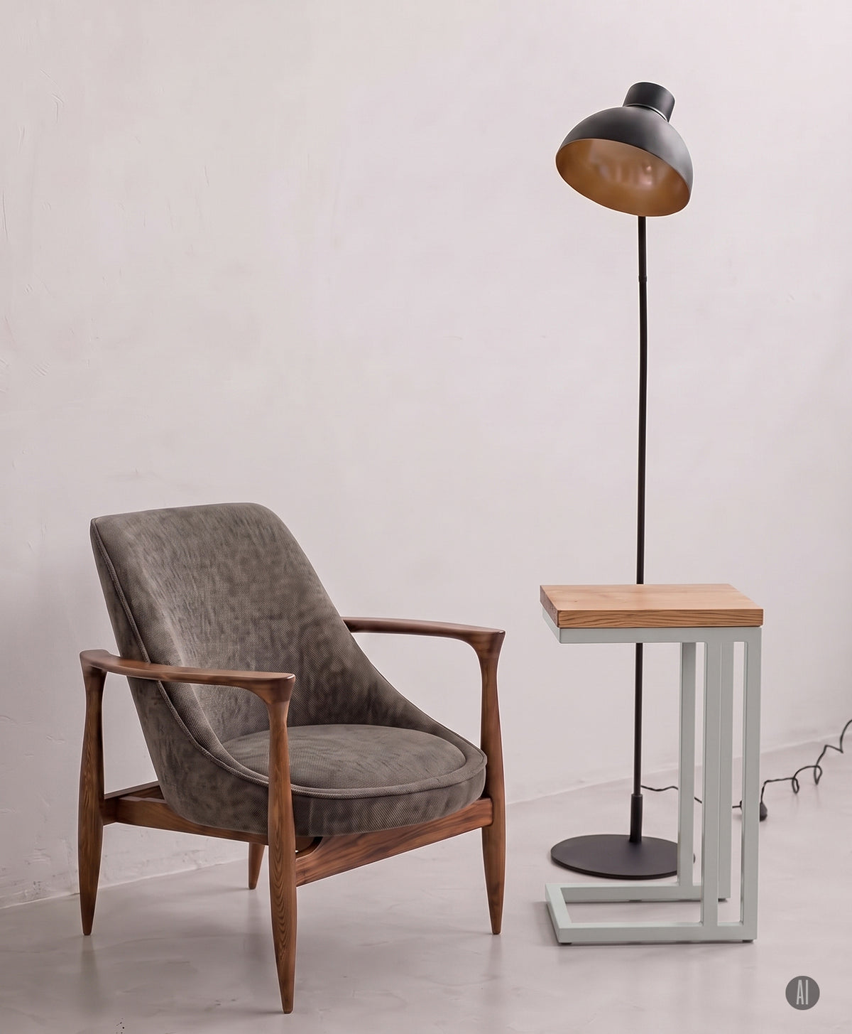 Beistelltisch | Couchtisch aus Holz & Metall ALFONS