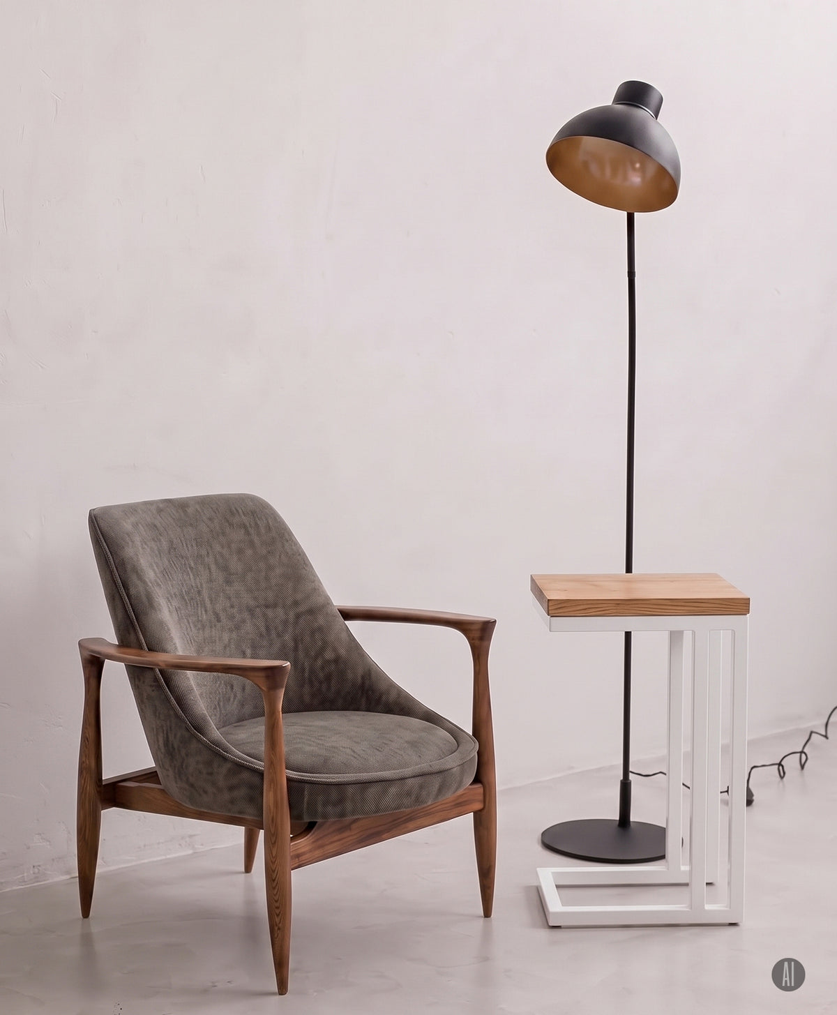 Beistelltisch | Couchtisch aus Holz & Metall ALFONS