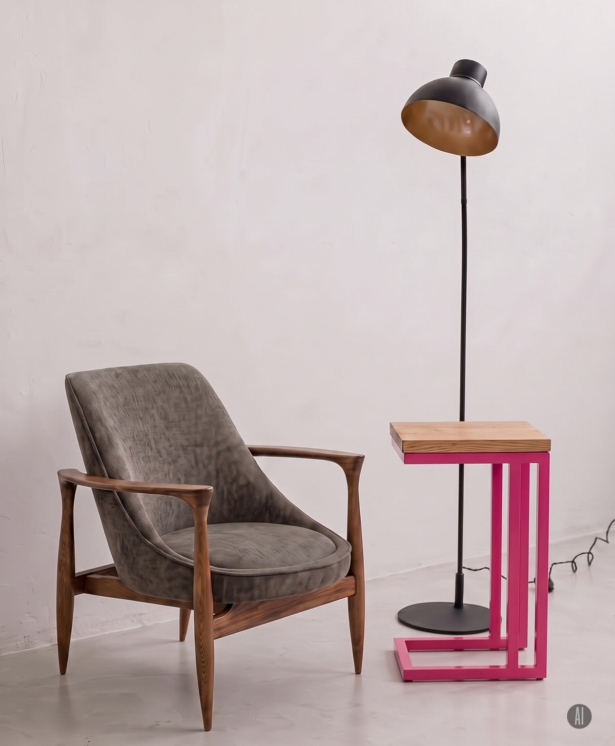 Beistelltisch | Couchtisch aus Holz & Metall ALFONS