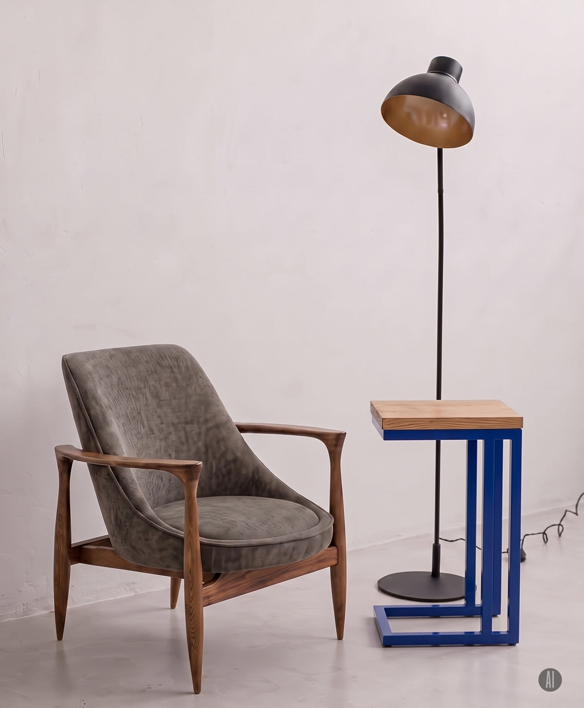 Beistelltisch | Couchtisch aus Holz & Metall ALFONS
