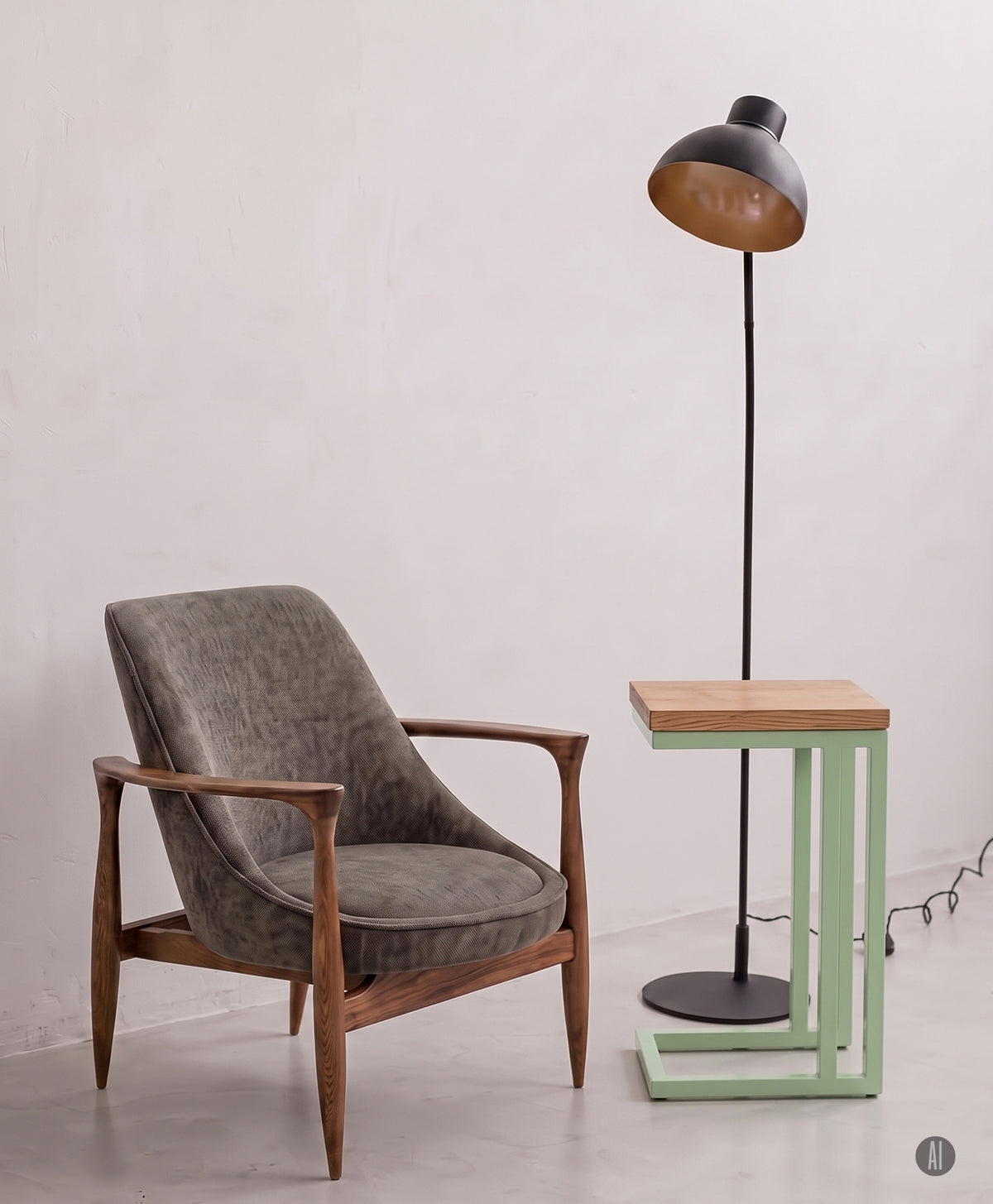 Beistelltisch | Couchtisch aus Holz & Metall ALFONS