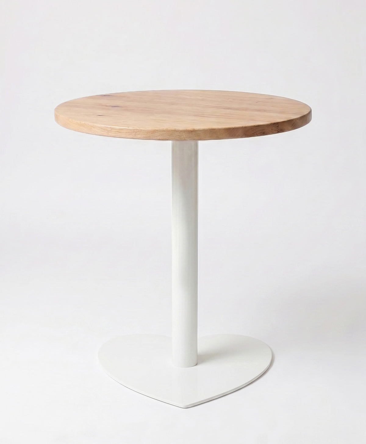 Bistrotisch rund aus Holz & Stahl Herzform