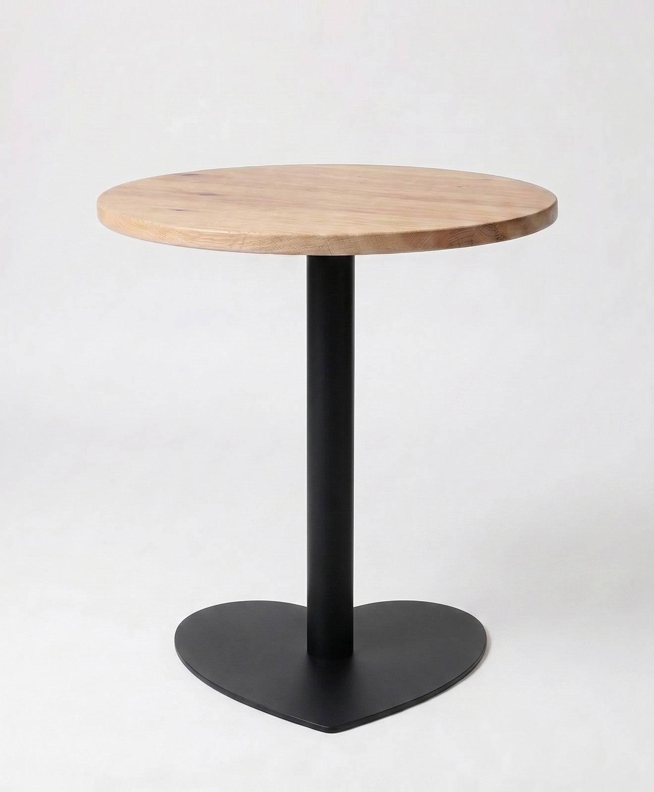 Bistrotisch rund aus Holz & Stahl Herz