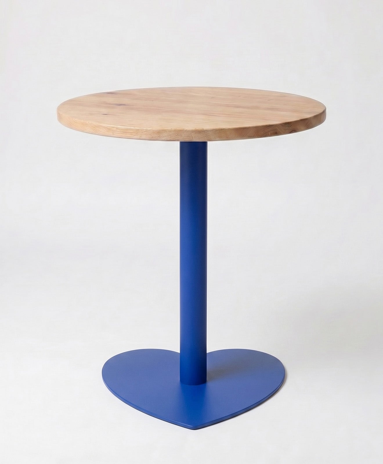 Bistrotisch rund aus Holz & Stahl Herz
