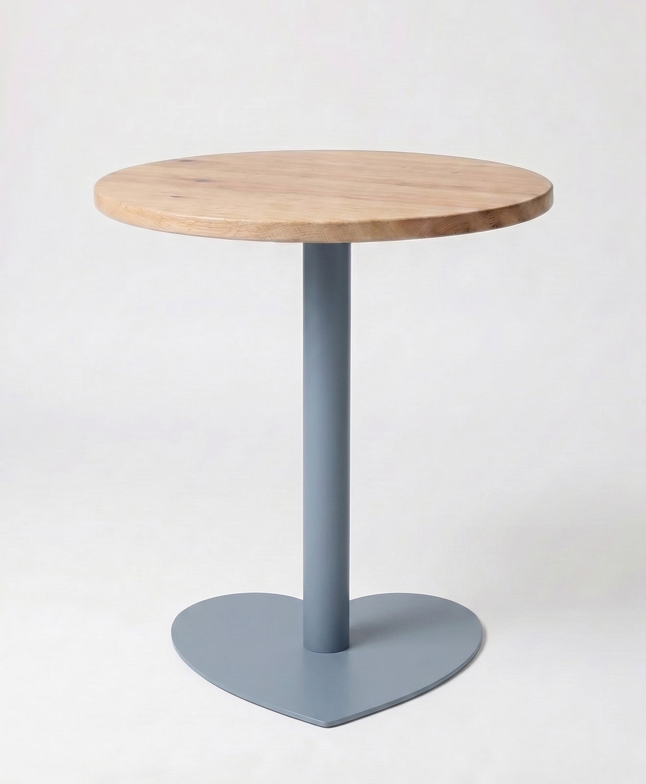 Bistrotisch rund aus Holz & Stahl Herz