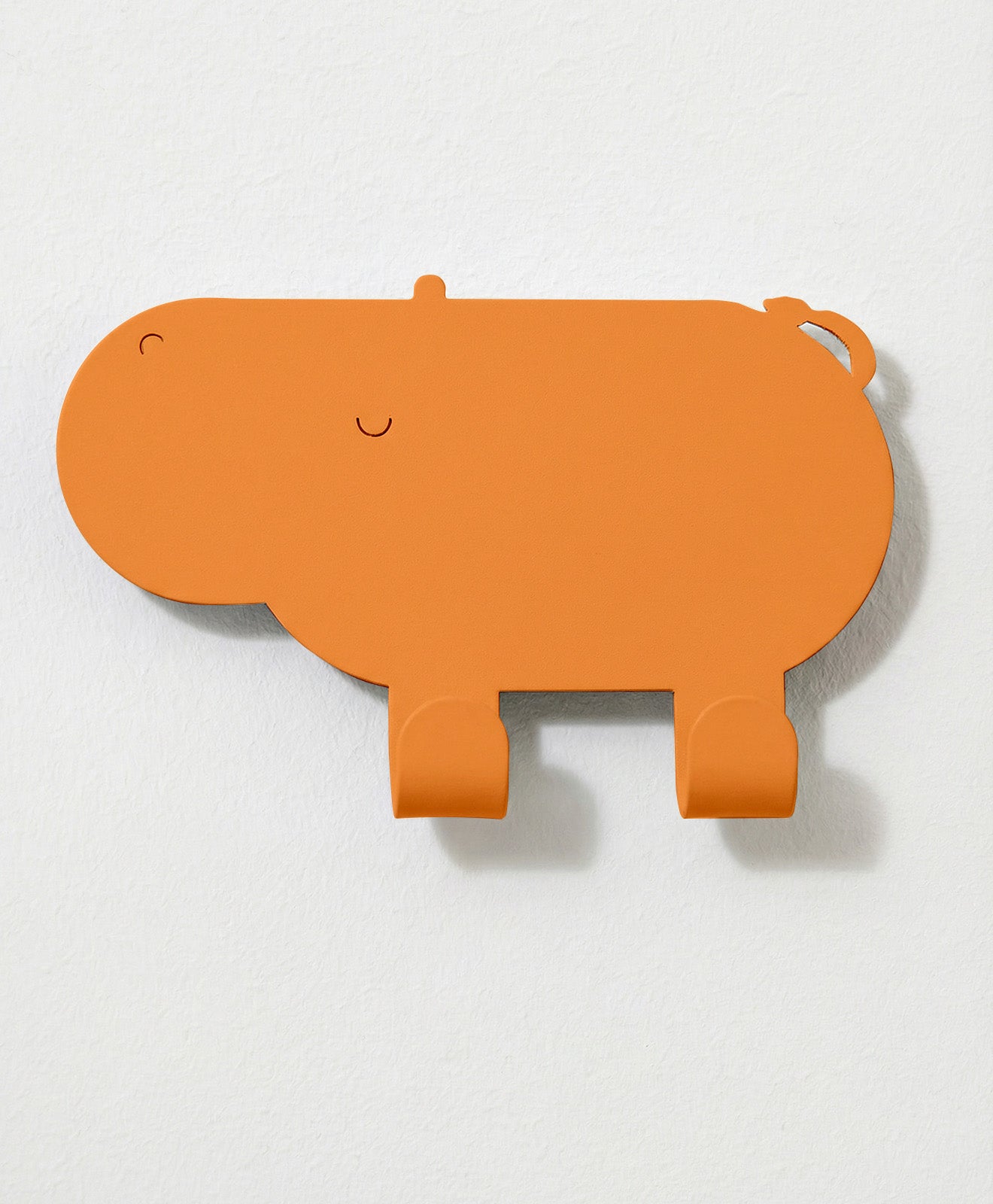 Wandhaken für Kinder Nilpferd orange