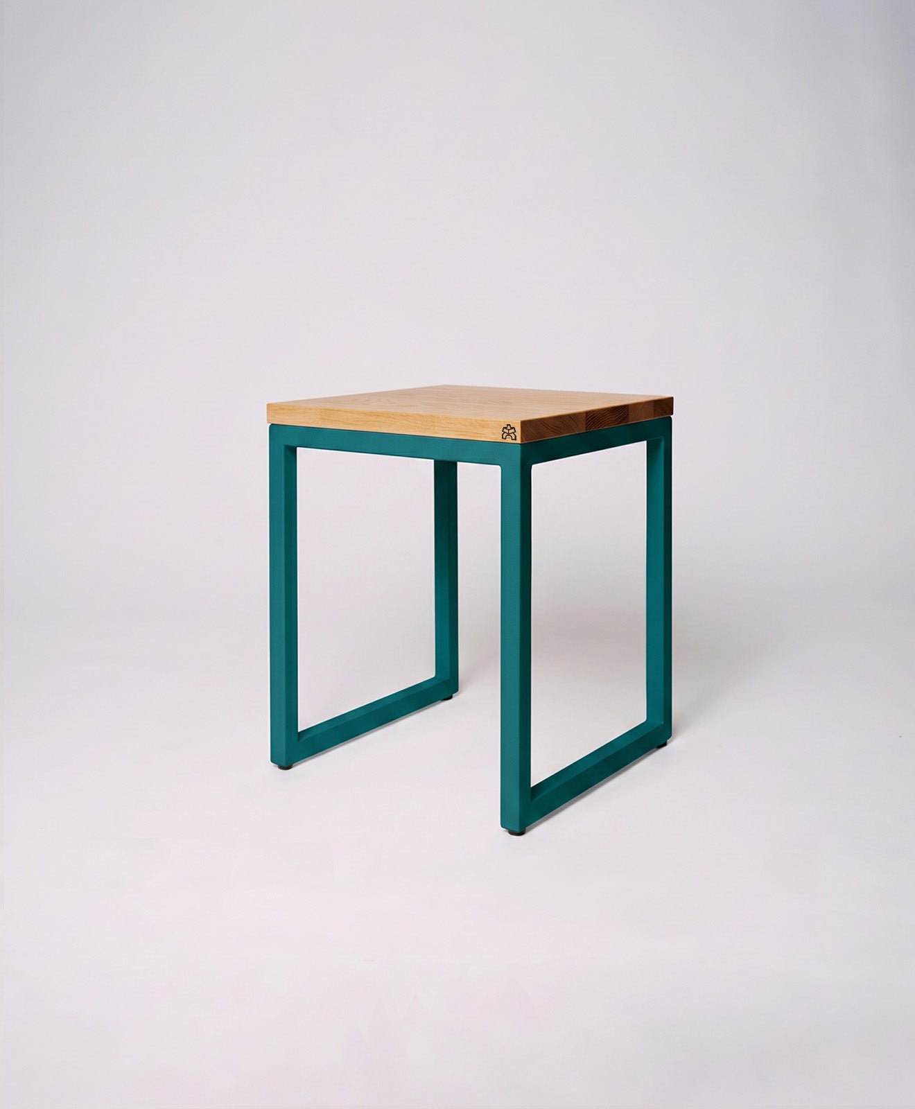 Hocker Holz Eiche & Metall TALON ohne Mittelstrebe von KAWENTSMANN