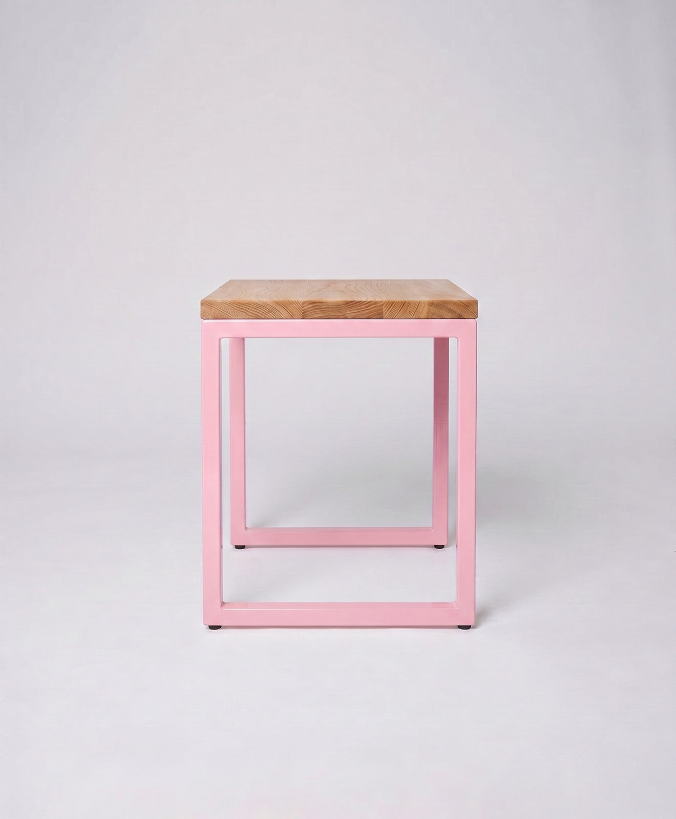 Hocker Holz Eiche & Metall TALON ohne Mittelstrebe von KAWENTSMANN