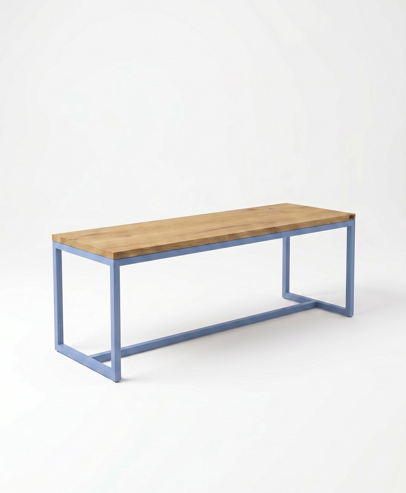 Sitzbank aus Holz & Stahlgestell TALON mit Mittelstrebe von KAWENTSMANN