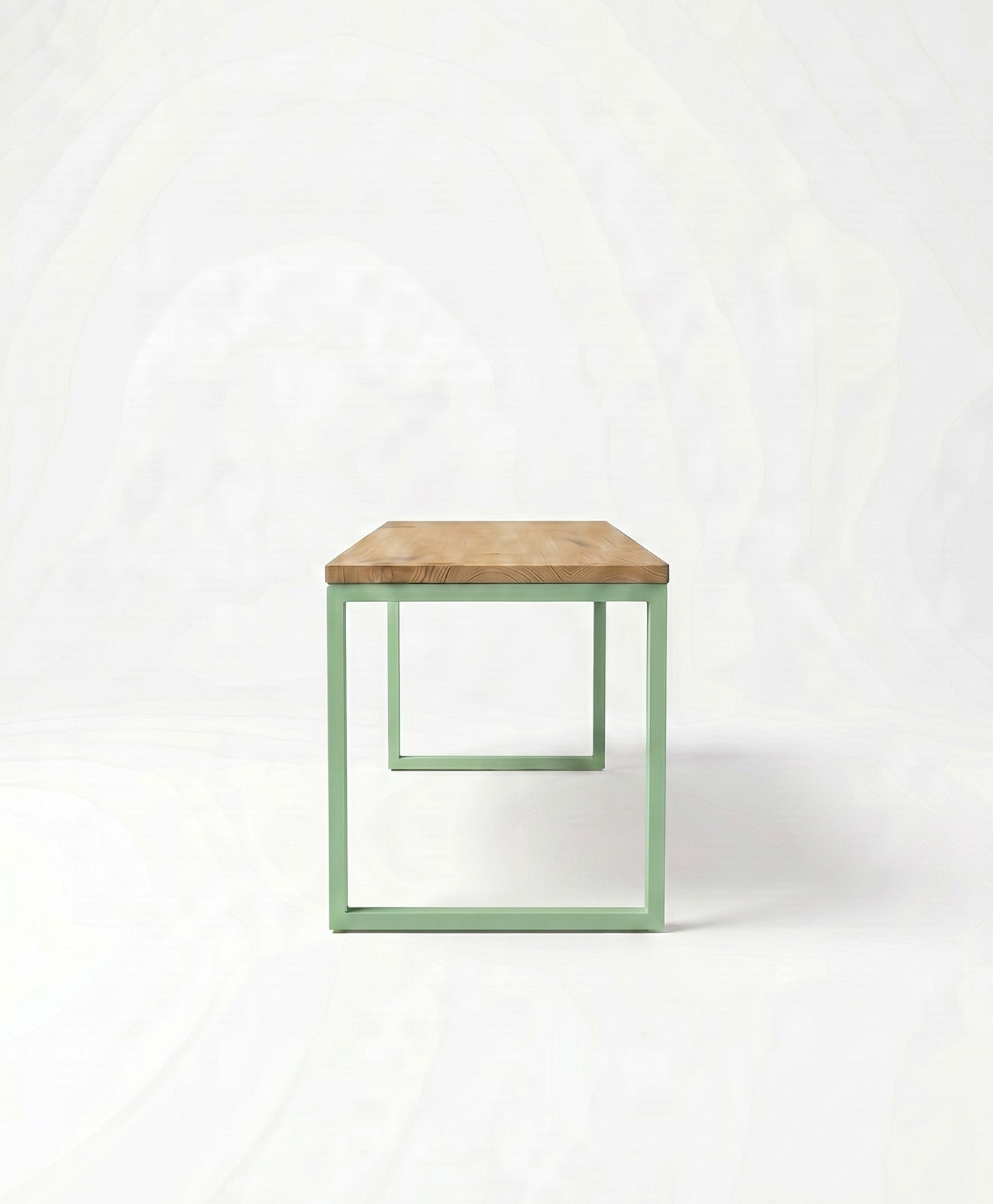 Sitzbank aus Holz & Stahl TALON ohne Mittelstrebe von KAWENTSMANN