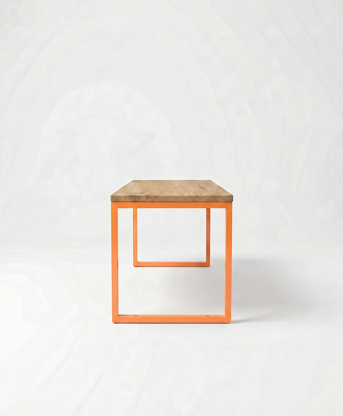 Sitzbank aus Holz & Stahl TALON ohne Mittelstrebe von KAWENTSMANN