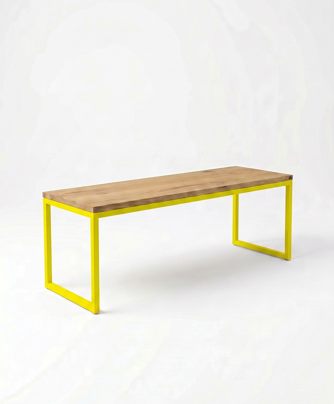 Sitzbank aus Holz & Stahl TALON ohne Mittelstrebe von KAWENTSMANN