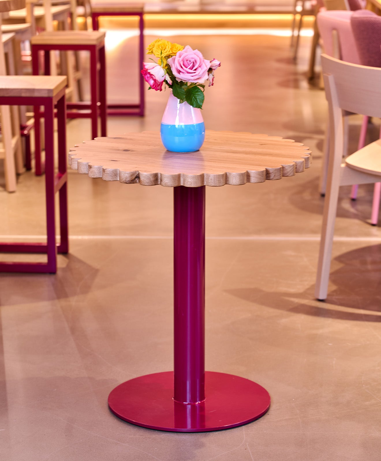 Bistrotisch rund Holz & Stahl BLUME