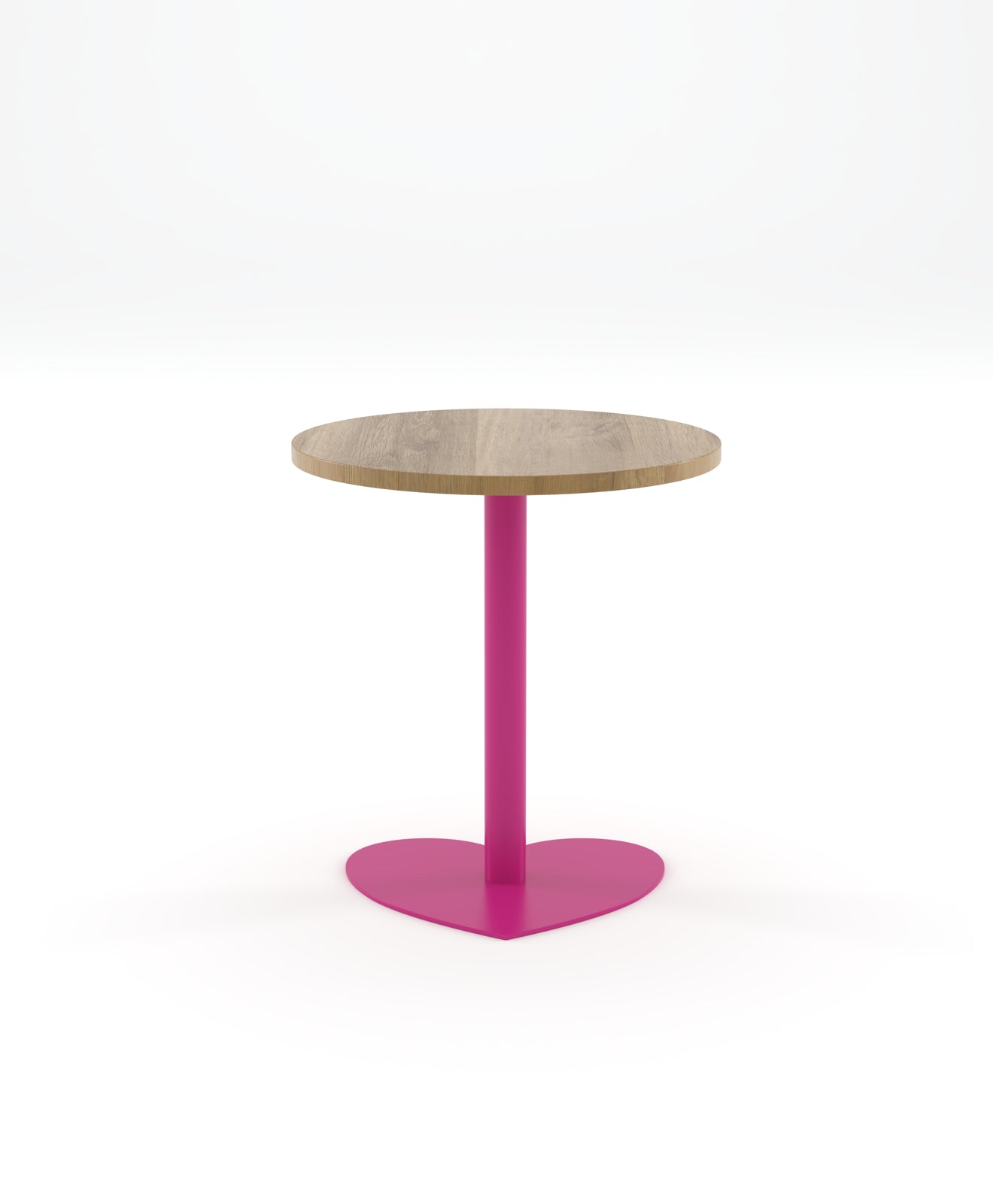 Bistrotisch rund Holz & Stahl HERZ 70 cm Ø