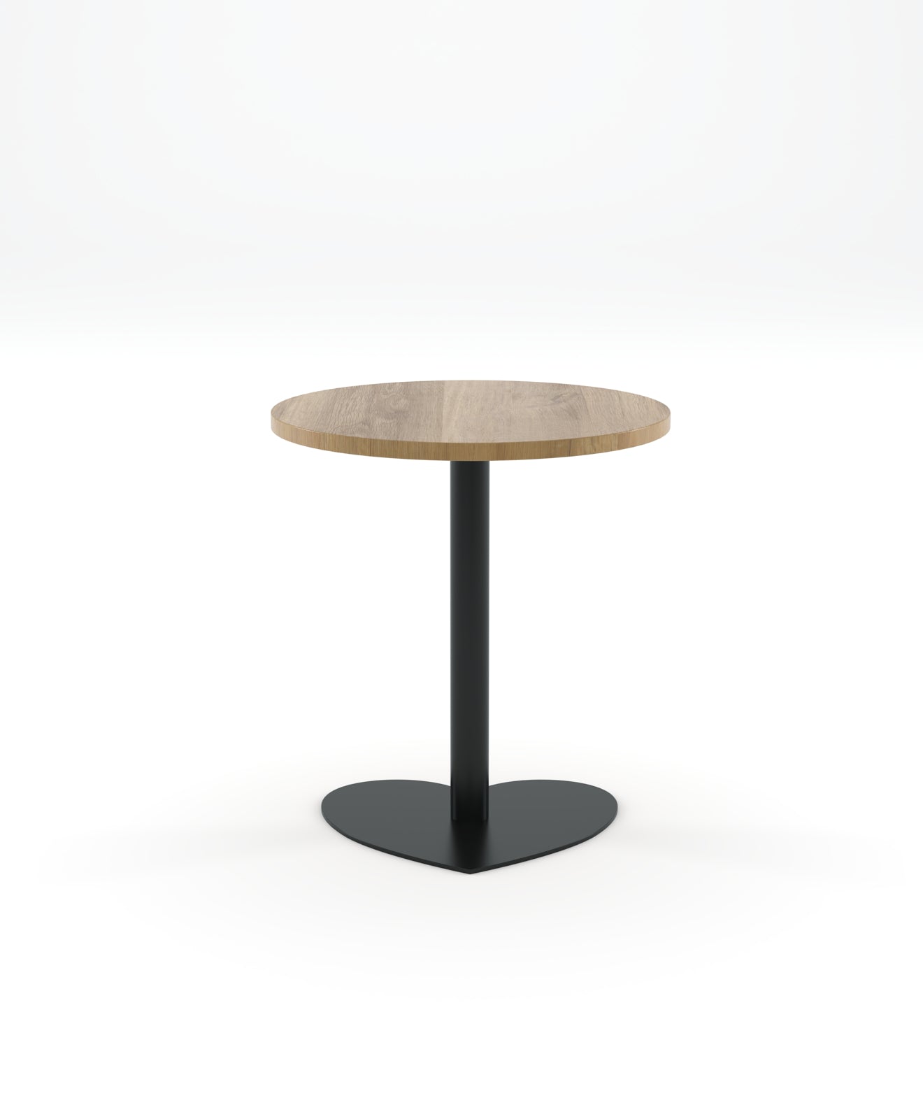 Bistrotisch rund Holz & Stahl HERZ 70 cm Ø
