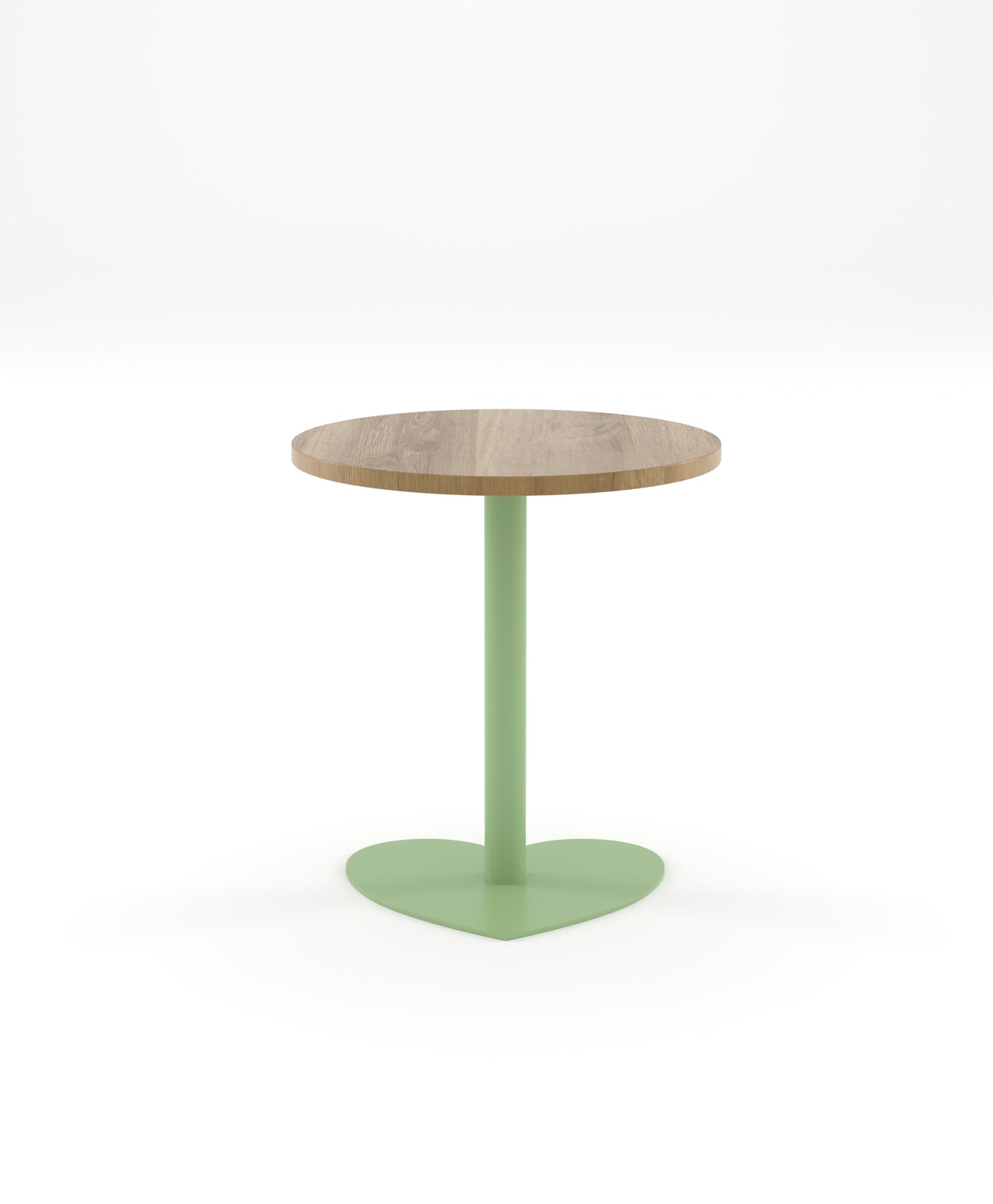 Bistrotisch rund Holz & Stahl HERZ 70 cm Ø