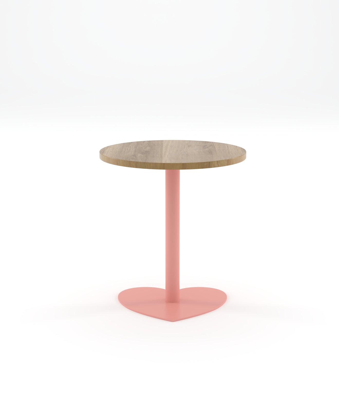 Bistrotisch rund Holz & Stahl HERZ 70 cm Ø