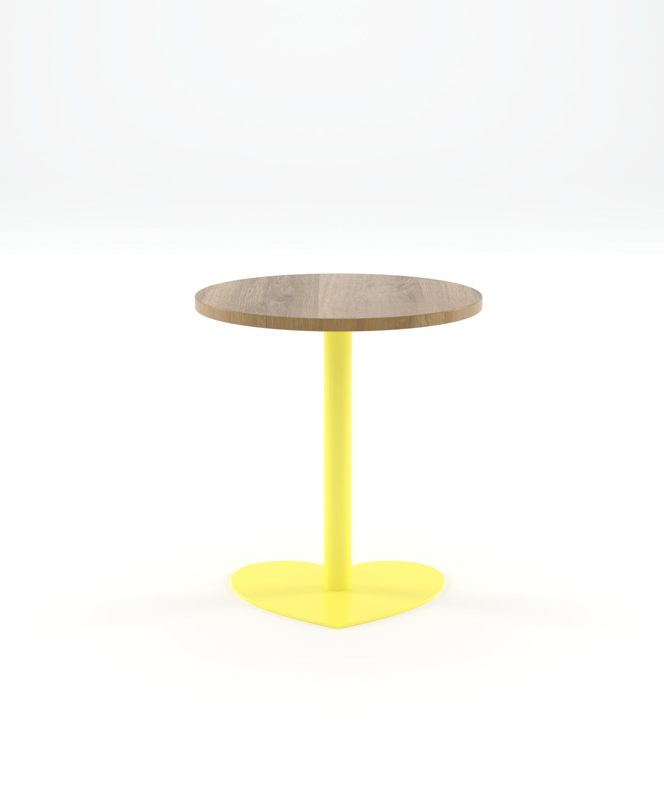 Bistrotisch rund Holz & Stahl HERZ 70 cm Ø