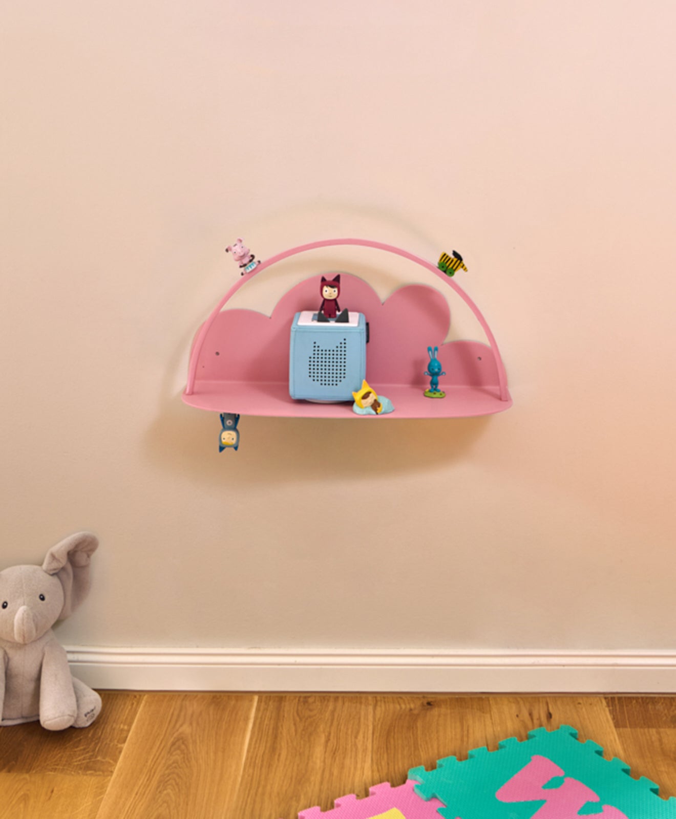 Wandregal für die Toniebox & Tonies Wolke in Rosa - Fokus