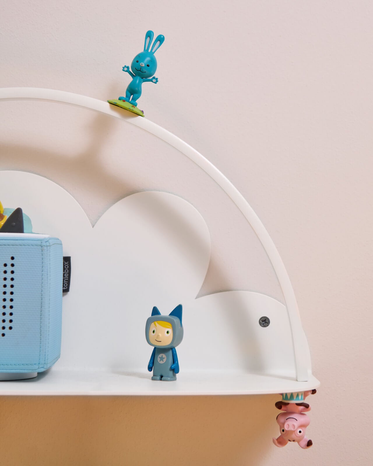 Wandregal für die Toniebox & Tonies Wolke in Weiß - Detail