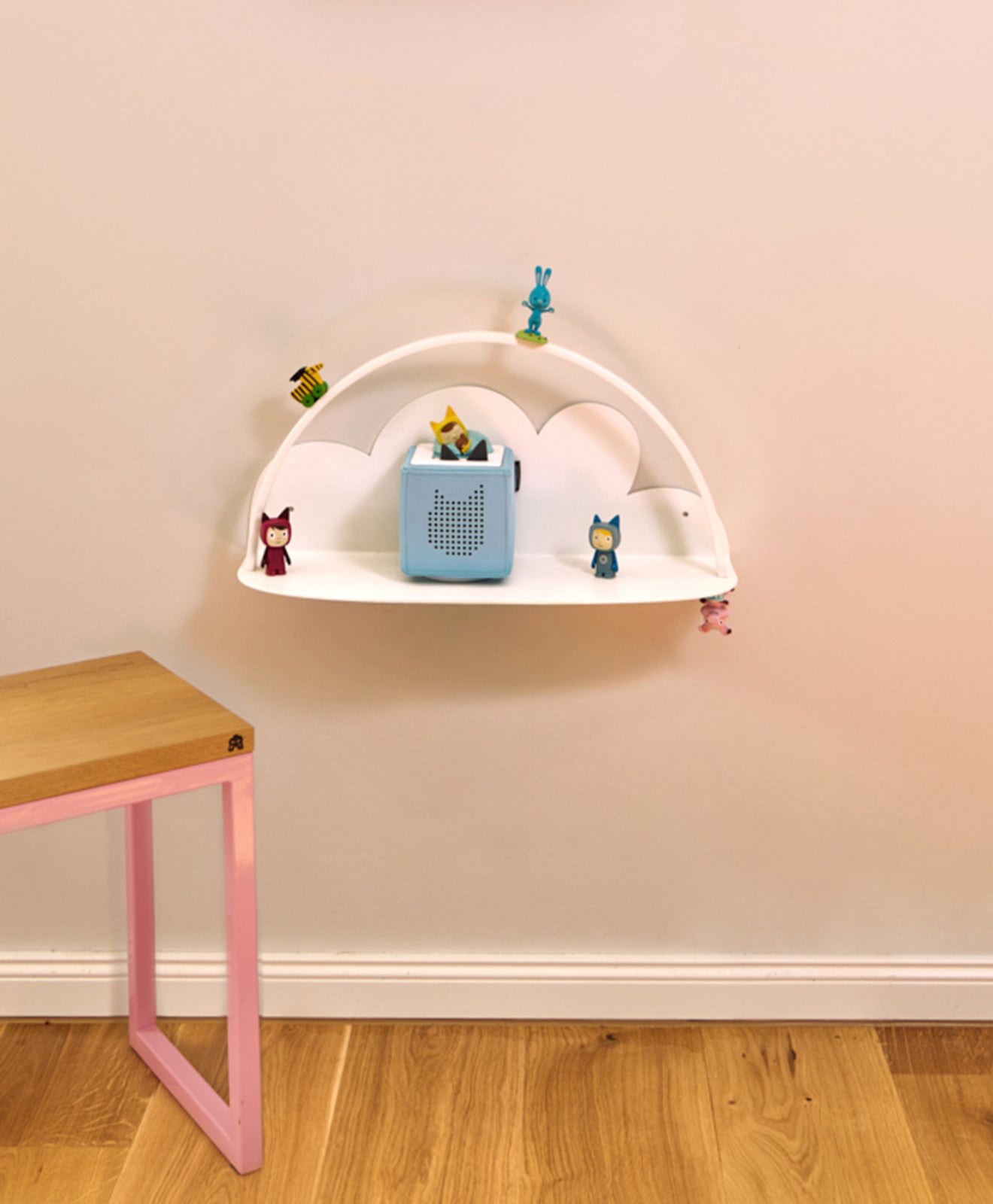 Wandregal für die Toniebox & Tonies Wolke in Weiß - Fokus