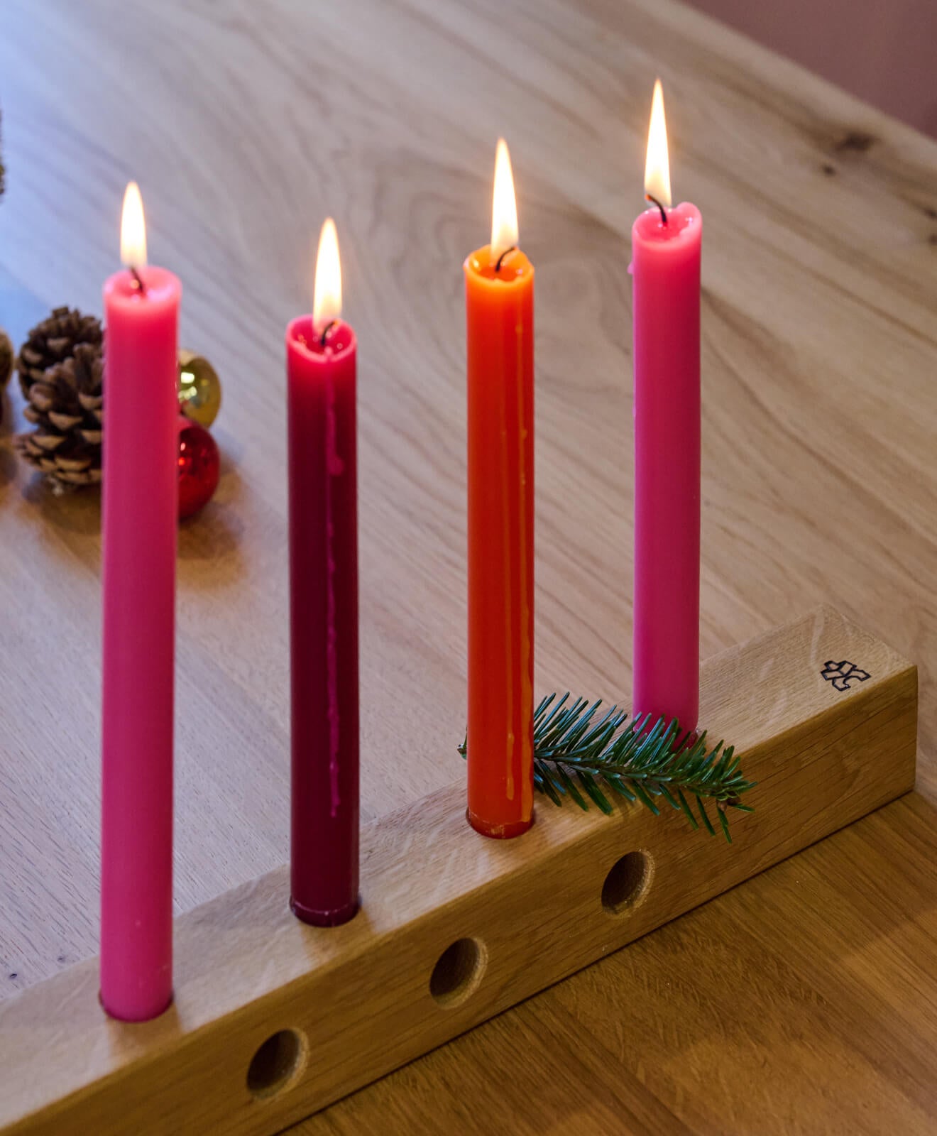 Adventskranz Holz Kerzenständer "Kawentskranz"