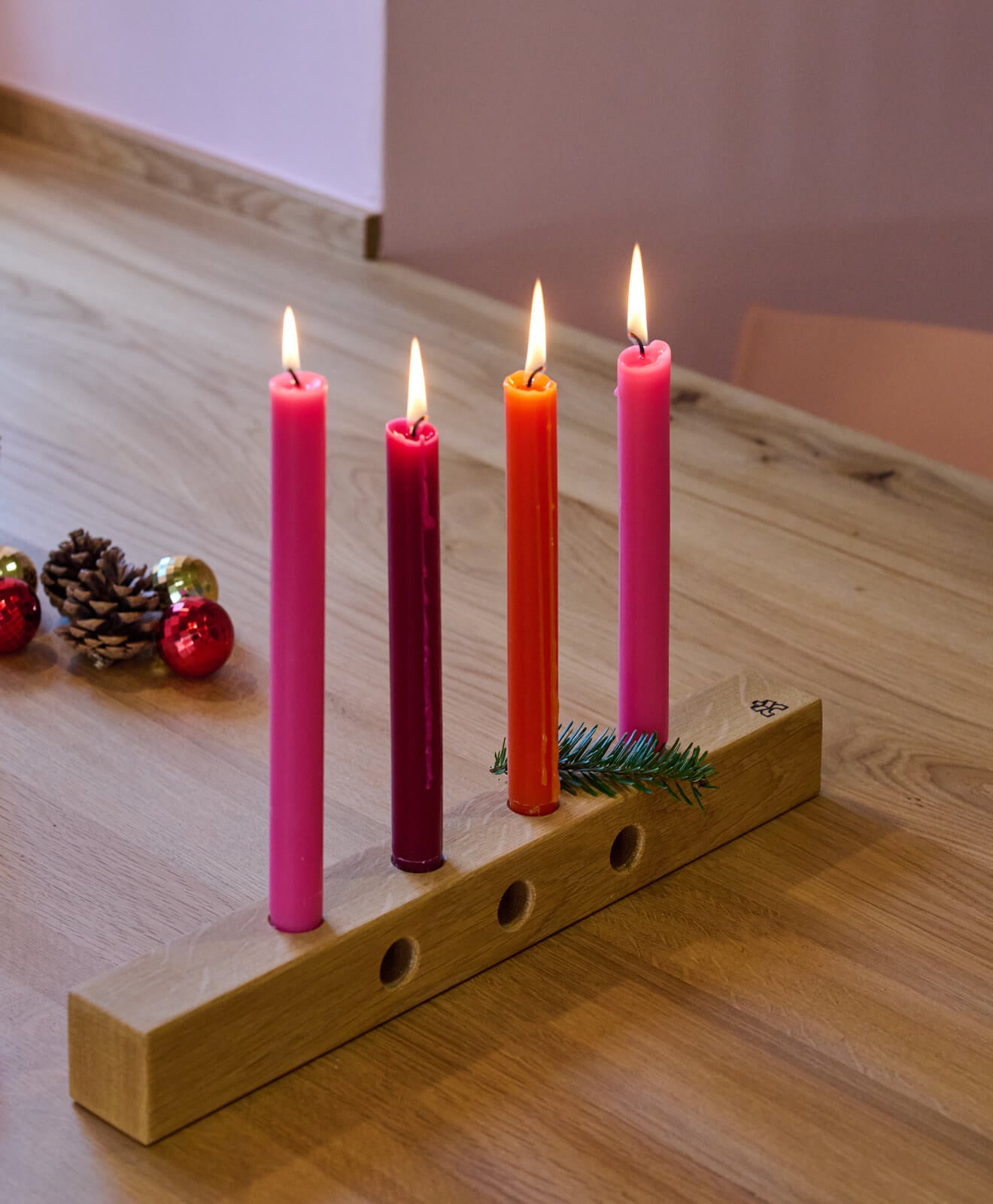 Adventskranz Holz Kerzenständer "Kawentskranz"