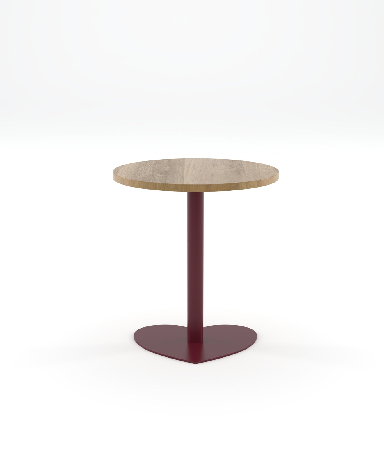 Bistrotisch rund Holz & Stahl HERZ 70 cm Ø