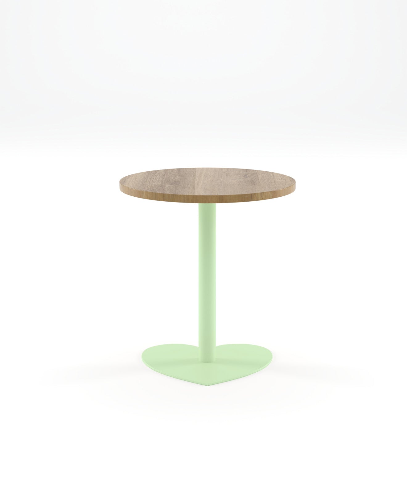 Bistrotisch rund Holz & Stahl HERZ 70 cm Ø