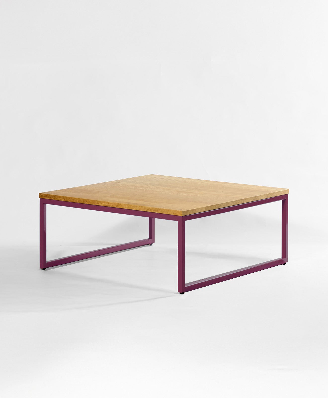 Couchtisch Holz & Metall TALON in Bordeauxviolett
