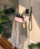 Duschablage ohne Bohren mit Magnet ORBI Dock am Duschglas in Hellrosa RAL 3015