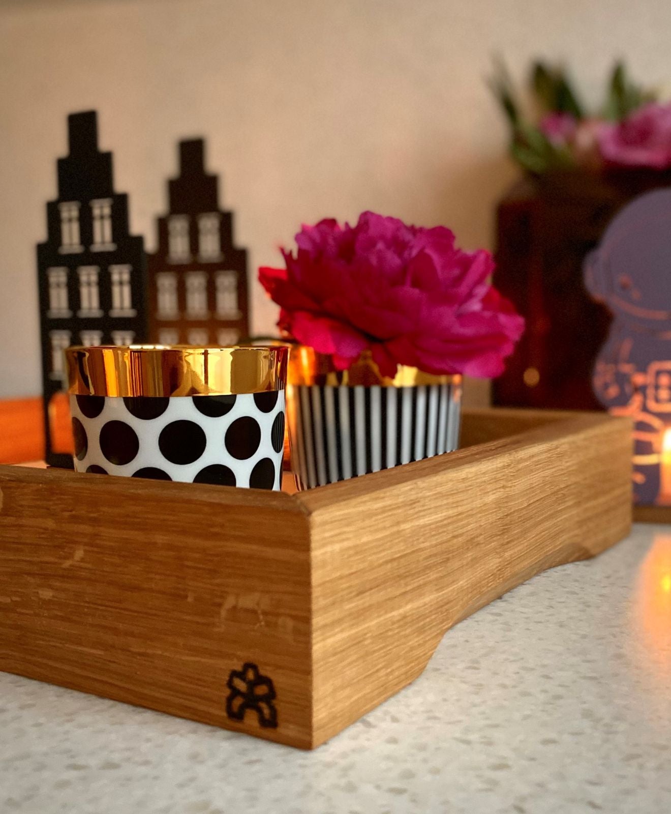 Holztablett aus Eiche & HPL ALMA von KAWENTSMANN